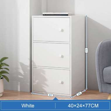 RM Lemari Laci 5 Susun Lemari Laci Kayu Minima Putih/3 L