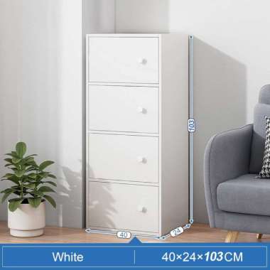 RM Lemari Laci 5 Susun Lemari Laci Kayu Minima Putih/4 L