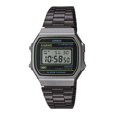 CASIO ORIGINAL - CASIO A168WEHB-1ADF - JAM TANGAN PRIA JAM PRIA NG - STAINLESS CASIO A168WEHB-1ADF- 