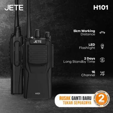 HT Handy Talky JETE H101 16 Channel Jarak 5km - Garansi 2 Tahun