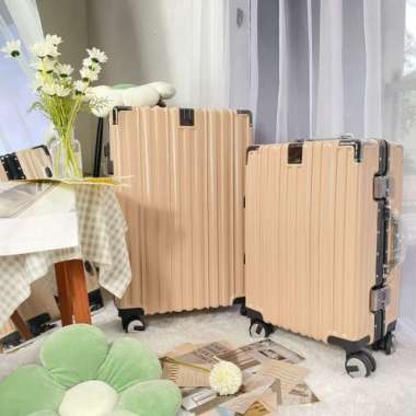 Koper Kabin Cabin Bagasi 20 24 Inch Polycarbonate Aluminium Luggage - Viena Pink, 20Inch 24Inch Vien
