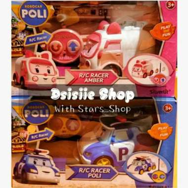 ROBOCAR POLI AMBER POLLY ROY R/C /MAINAN MOBIL REMOTE KONTROL