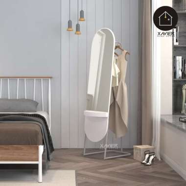 Xavier Home Decor - Standing Mirror Aesthetic / Cermin Full Body / Standing Mirror Full Body Oval / 