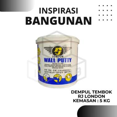 Plamir / dempul tembok / wall filler merk RJ London 5 Kg galon KHUSUS PENGIRIMAN INSTANT