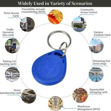 Gantungan Kunci RFID Keyfob T5577 EM4305 Rewriteable Access Control Door Keytag Keychain