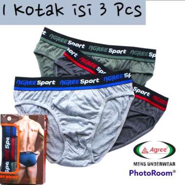 AGREE 2311 | Celana Dalam Pria Agree Karet Luar | CD Cowok Agree Isi 3 Pcs | CD Pria Dewasa Agree Ko