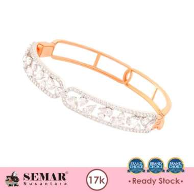 Gelang Emas Amashira Rose White Gold 17K Semar Nusantara
