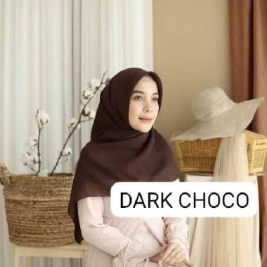 Bella Square Premium Hijab Segiempat Hijab Polos Premium Dark Choco