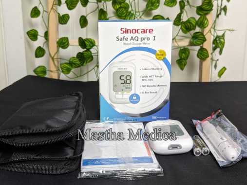Alat TEs Gula Sinocare Sinoheart Safe Accu 1 Alat Tes Gula Darah Glukosa paket lengkap