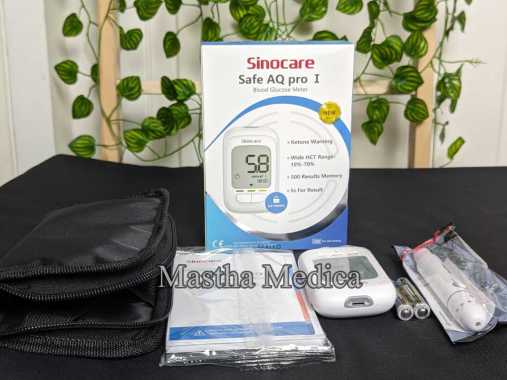 Alat TEs Gula Sinocare Sinoheart Safe Accu 1 Alat Tes Gula Darah Glukosa paket lengkap