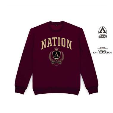 Aerostreet Crewneck Nation Maroon Man BBDAA S