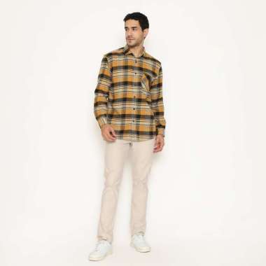 AMK Kemeja Pria Flannel Lengan Panjang SHF FUMIRO L/S Camel M