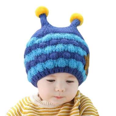 Topi Kupluk Anak Bayi Rajut - Lebah Bintang / Star Bee Baby Hat Orange