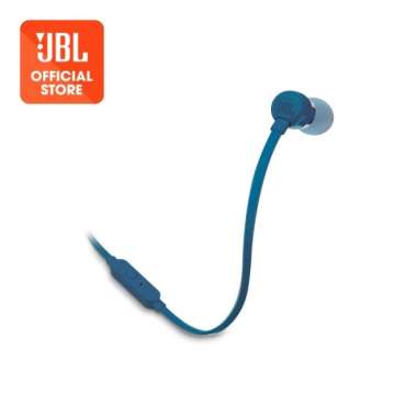 HF HEADSET EARPHONE JBL T110 GARANSI RESMI Biru