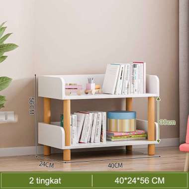 JP Lemari Bu Kayu 6 Susun Rak Susun Kayu Rak B 2L-40*24*56cm