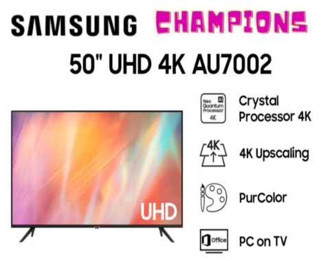 SAMSUNG 50AU7002 SMART LED TV 50 inch Crystal UHD 4K - AU50UA7002K