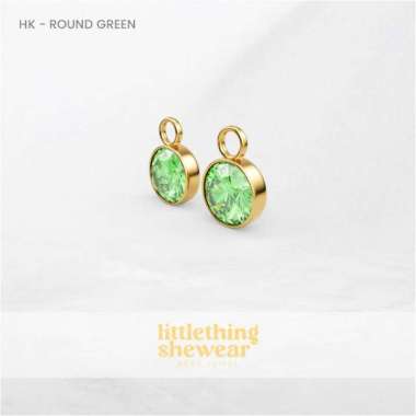Semarang Littlethingshewear Liontin Loop Hoop Round Swarovski Hijau β 17k Anti Karat Anti Alergi Ama