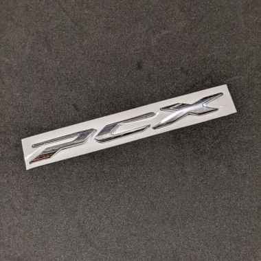 Emblem Timbul Logo Motor Bahan ABS PCX Silver
