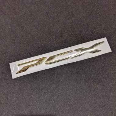 Emblem Timbul Logo Motor Bahan ABS PCX Gold