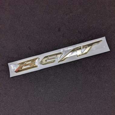 Emblem Timbul Logo Motor Bahan ABS BEAT Gold