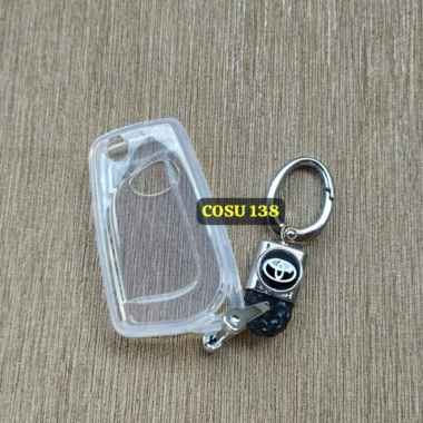Sarung Kunci Mobil Toyota Innova Reborn Hilux dll PUTIH + LOGO