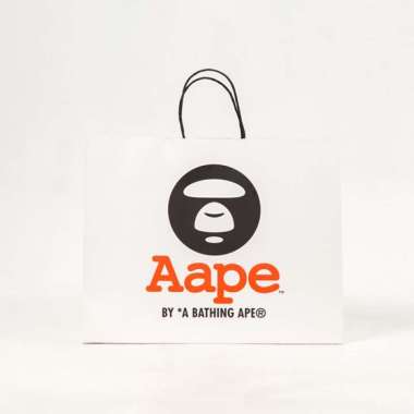 Tas PAPER BAG AAPE WHITE 100% ORIGINAL SIZE S