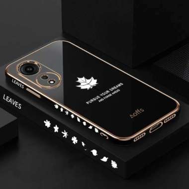 Promo Case Maple Oppo A78 4G Softcase Plating Terbaru Oppo A78 4G Hitam