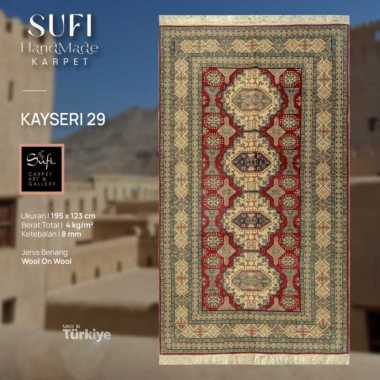 Karpet Handmade Made in Turki Kayseri 29 Red Green 195x123 Cm