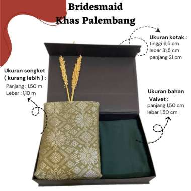 Songket Pash - Paket Bridesmaid Songket Berbagai Macam Warna dan Motif Hijau Sage