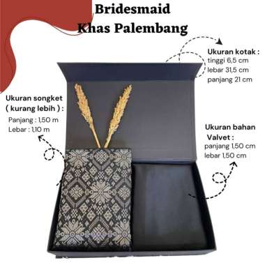 Songket Pash - Paket Bridesmaid Songket Berbagai Macam Warna dan Motif Hitam Silver