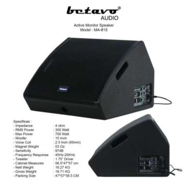 Speaker Aktif 15 Inch Monitor BETAVO MA815 ORIGINAL GARANSI 1 TAHUN