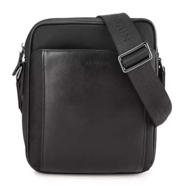 OBERMAIN TAS SELEMPANG PRIA ORIGINAL SLING BAG KULIT ASLI ORI BRANDED HITAM OM03