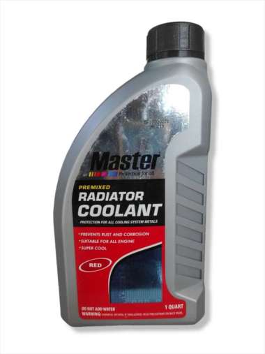 Air Radiator Coolant Master Premixed Merah 1 Quart Botol