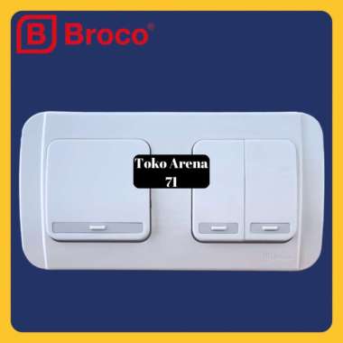 BROCO GALLEO SAKLAR ENGKEL TUNGGAL + SAKLAR SERI BROCO GALLEO PUTIH G26162