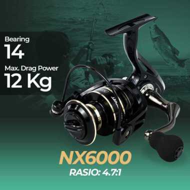 TaffSPORT Metal Reel Pancing Spinning Fishing Reel 4.7:1