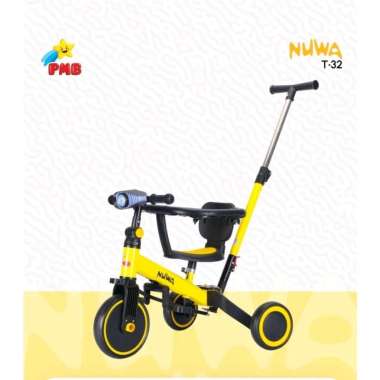 PMB TOYS T32 NUWA BALANCE BIKE SEPEDA ANAK RODA TIGA SEPEDAH BALANCE KESEIMBANGAN kuning