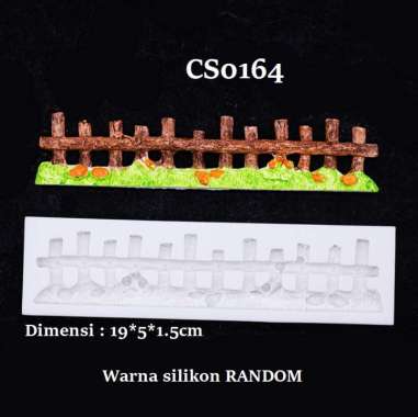 Cetakan Silikon Pagar Kayu Taman Fence Dekorasi Fondant Coklat Hiasan CS164