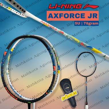 raket badminton bulutangkis lining li ning axforce jr AxforceJR Junior 5U Original Putih