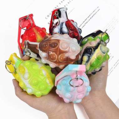 NEW TOYS Mainan Popit Granat Squishy Granat Gantungan Kunci 523-71