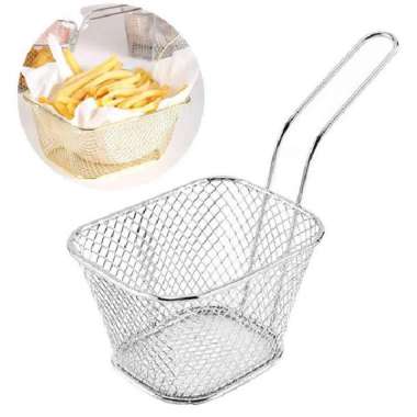 Panci Mini French Fries Basket Steel Keranjang Kentang Goreng Fries