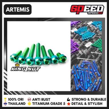 Baut Blok MX King Baut Titanium Grade 5 Probolt Thailand King Nut Artemis