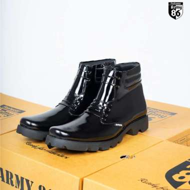 Army86 Sepatu PDH Navy warna Hitam mengkilap 45 Hitam