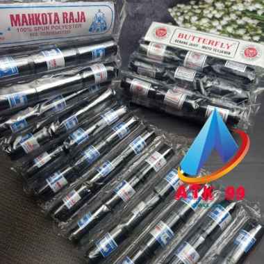 Benang BUTTERFLY/Mahkota Raja (36pcs)/Benang Warna/Benang Jahit/Benang Renteng Butterfly-HITAM
