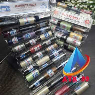 Benang BUTTERFLY/Mahkota Raja (36pcs)/Benang Warna/Benang Jahit/Benang Renteng Butterfly-WARNA