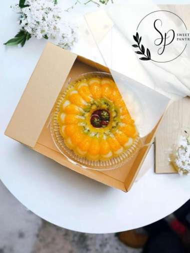 Dus Box Pudding Packaging Kotak kue Puding Sekat Window mika