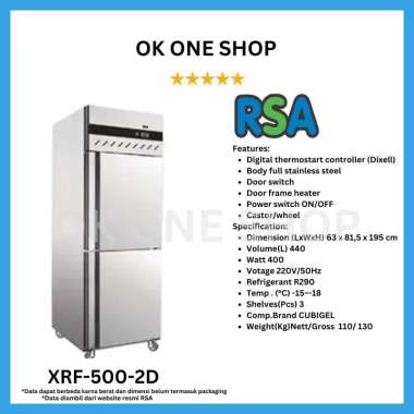 RSA XRF-500-2D S/s Upright Freezer | XRF-500-2D