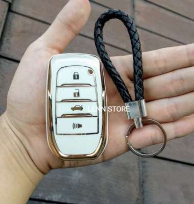 Cover Sarung Kunci Remote Silikon Toyota Land Cruiser VX300 LC300 Putih