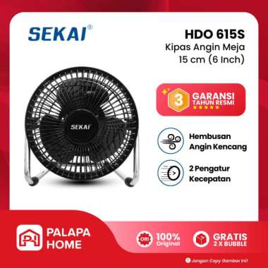 Kipas Angin Meja Kecil 6" SEKAI HDO 615S 6 Inch 15cm | Mini Desk Fan Duduk Motor Tembaga