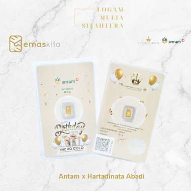 LOGAM MULIA 0,1 GRAM ANTAM BIRTHDAY (MICRO GOLD/EMASKITA GIFT SERIES)