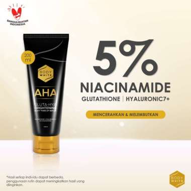 Body White Aha Gluta-Hya Brightening Body Lotion Tone-Up Serum 200ml Bodylotion Bodyserum Toneup Bod